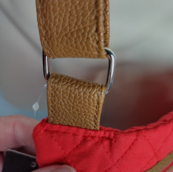 STONE MOUNTAIN Women's Crossbody Purse Quilted Lockport Style Coral Color NWT - Picture 9 of 16